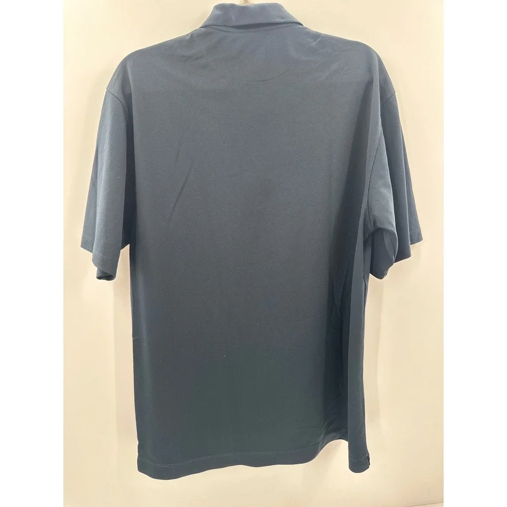 Nike Golf Mens Large Navy Blue Fit Dry Short Sleeve Polo Shirt Performance L